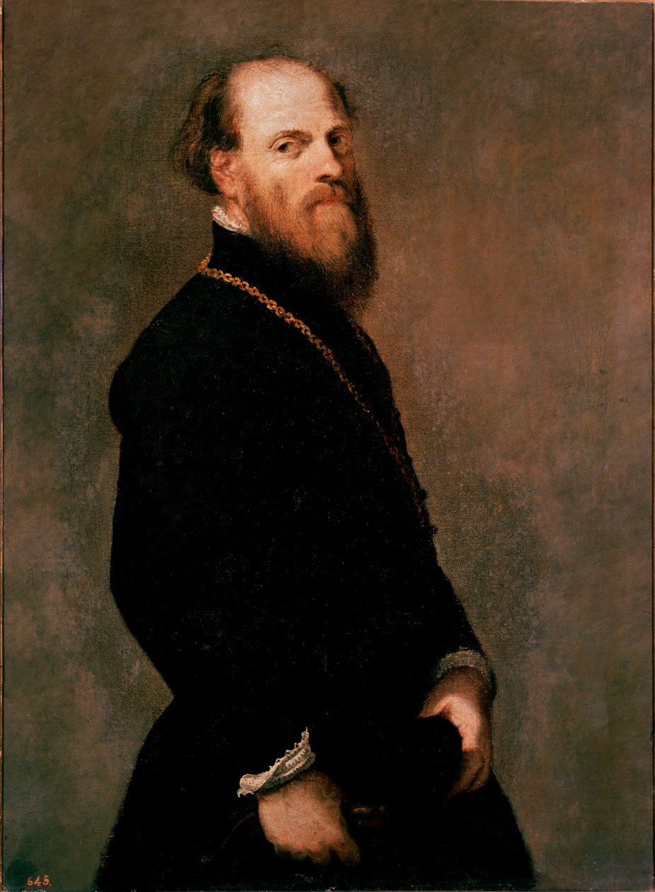 Altın Zincirli Bir Beyefendinin Portresi Tablo Jacopo Robusti dit Tintoretto tarafından by Jacopo Robusti Tintoretto