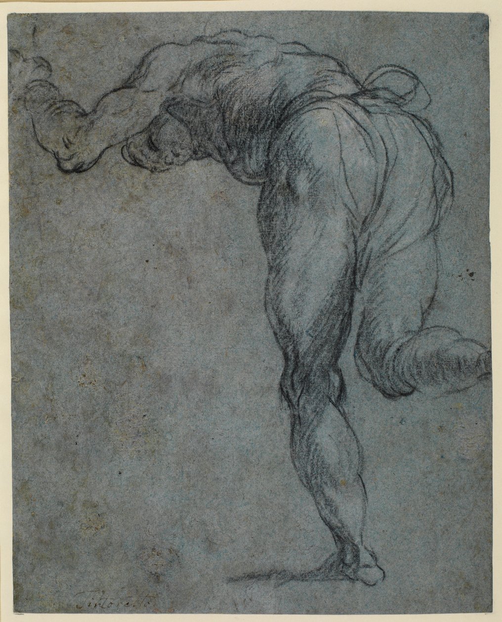 Öne eğilen bir erkek figürünün incelenmesi, 1575-c.1585 by Jacopo Robusti Tintoretto