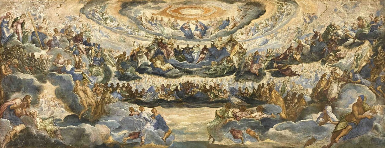 Bakire Cennetin Taç Giymesi by Jacopo Robusti Tintoretto