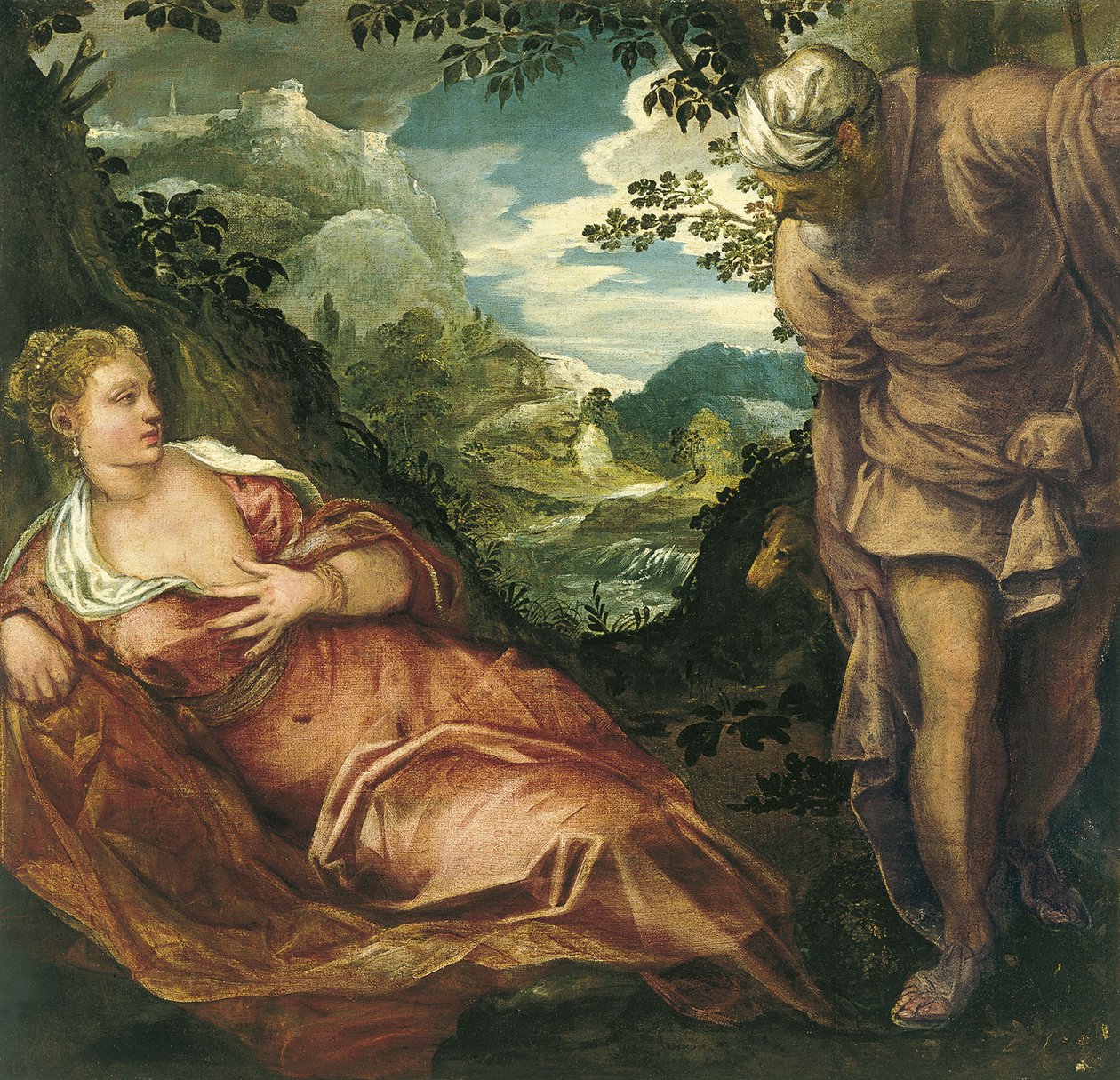 Yahuda ve Tamar'ın Buluşması by Jacopo Robusti Tintoretto