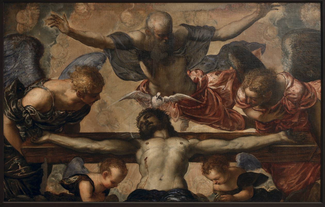 The Trinity, c.1561-62 (tuval üzerine yağlı boya) by Jacopo Robusti Tintoretto