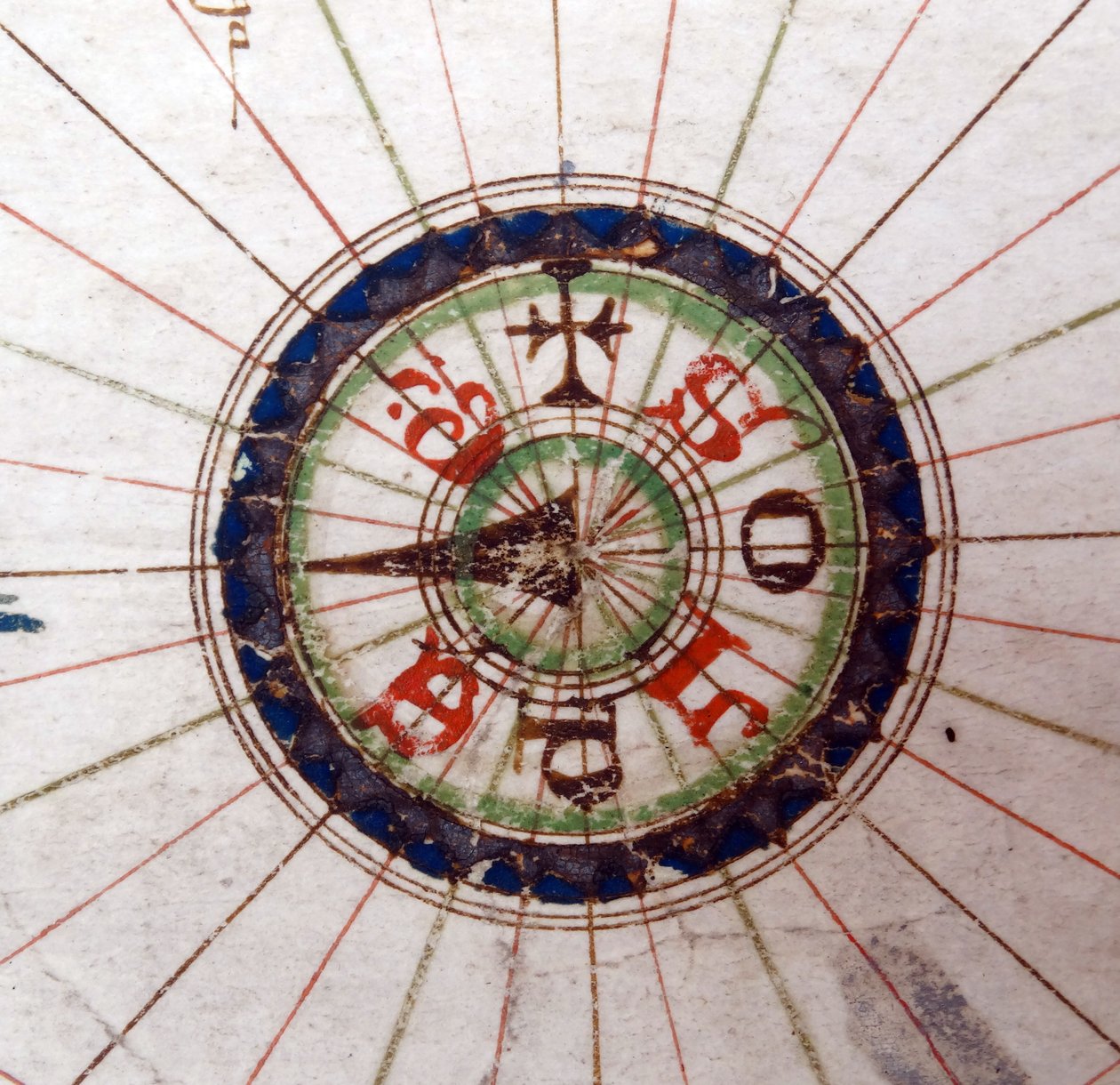 Pusula noktası, Avrupa Rönesans haritası, Jacopo Russo (sonra) 1528 by Jacopo Russo