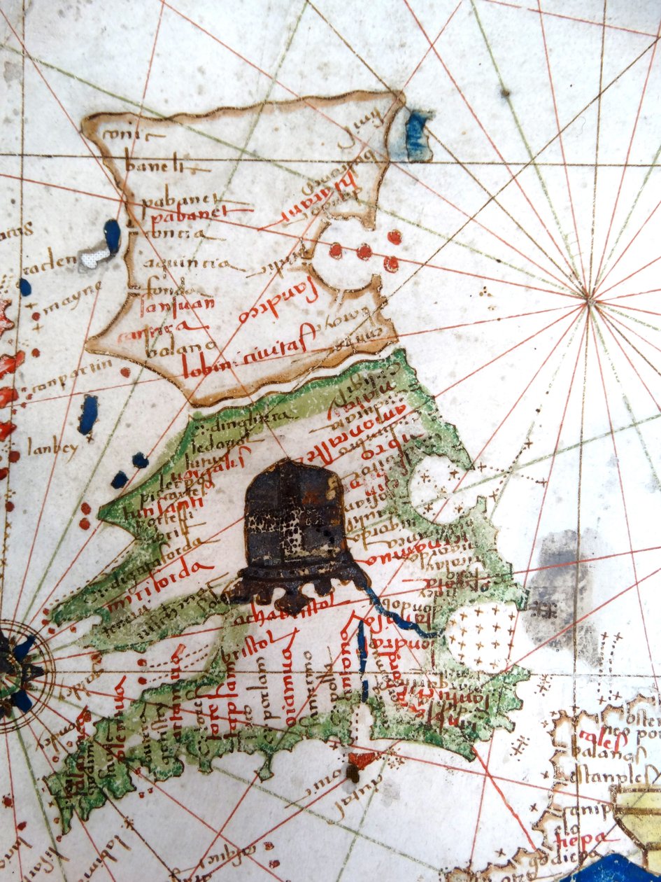 İngiltere, Galler ve İskoçya, bir Rönesans Avrupa haritasından, Jacopo Russo (sonra), 1528 by Jacopo Russo