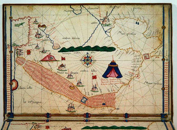 Ms Ital 550.0.3.15 fol.5v Kızıldeniz Haritası, Carte Geografiche