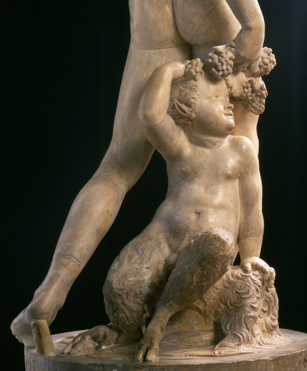 Bacchus, alt yarının detayı, Jacopo Sansovino