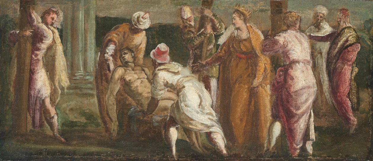 Saint Helen Gerçek Haçı Test Eder, c. 1545. by Jacopo Tintoretto