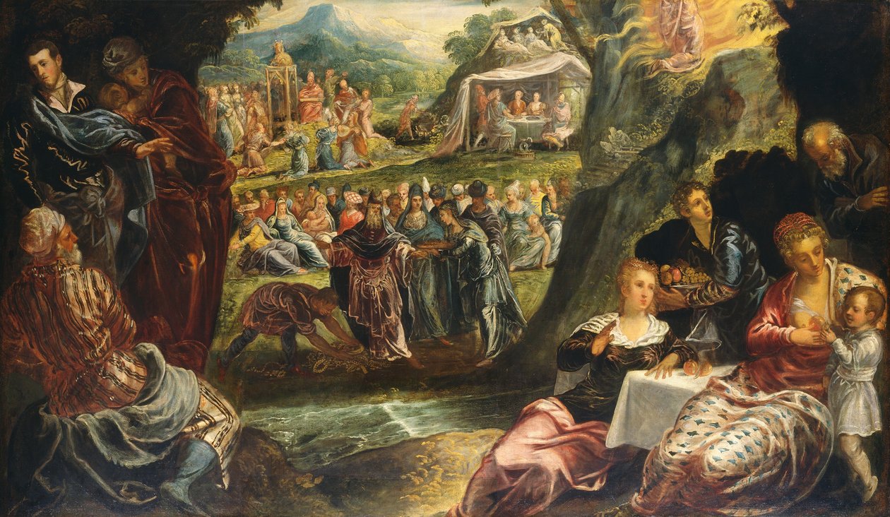 Altın Buzağı İbadeti, c. 1594. by Jacopo Tintoretto