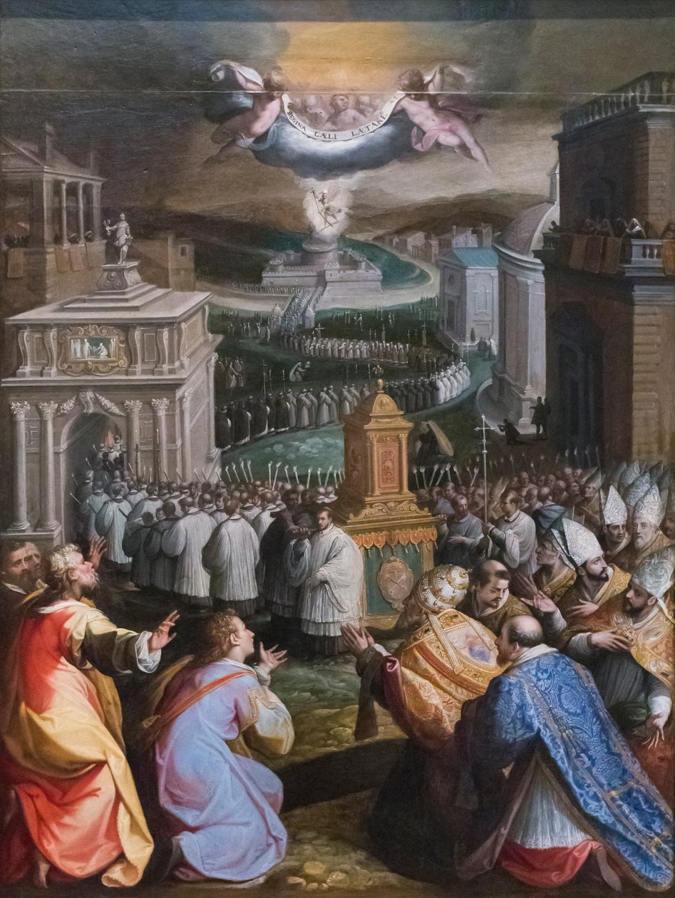 Büyük Aziz Gregory Alayı (tuval üzerine yağlıboya) by Jacopo Zucchi