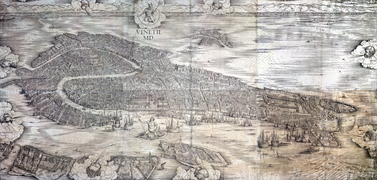 Büyük Perspektif Planı - Venedik, yaklaşık 1500 (ayrıca bkz. 416593, 416594, 416595) by Jacopo de Barbari