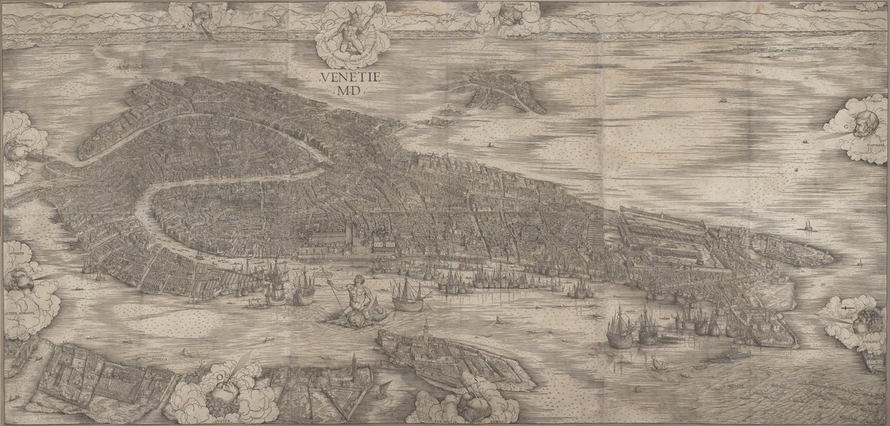 Venedik manzarası by Jacopo de Barbari