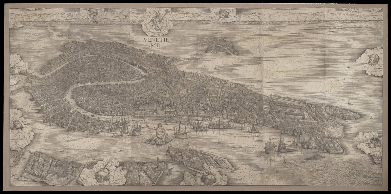 Venedik manzarası, 1500 by Jacopo de Barbari