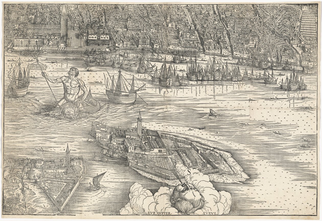 Venedik görünümü [alt orta blok], 1500. by Jacopo de Barbari