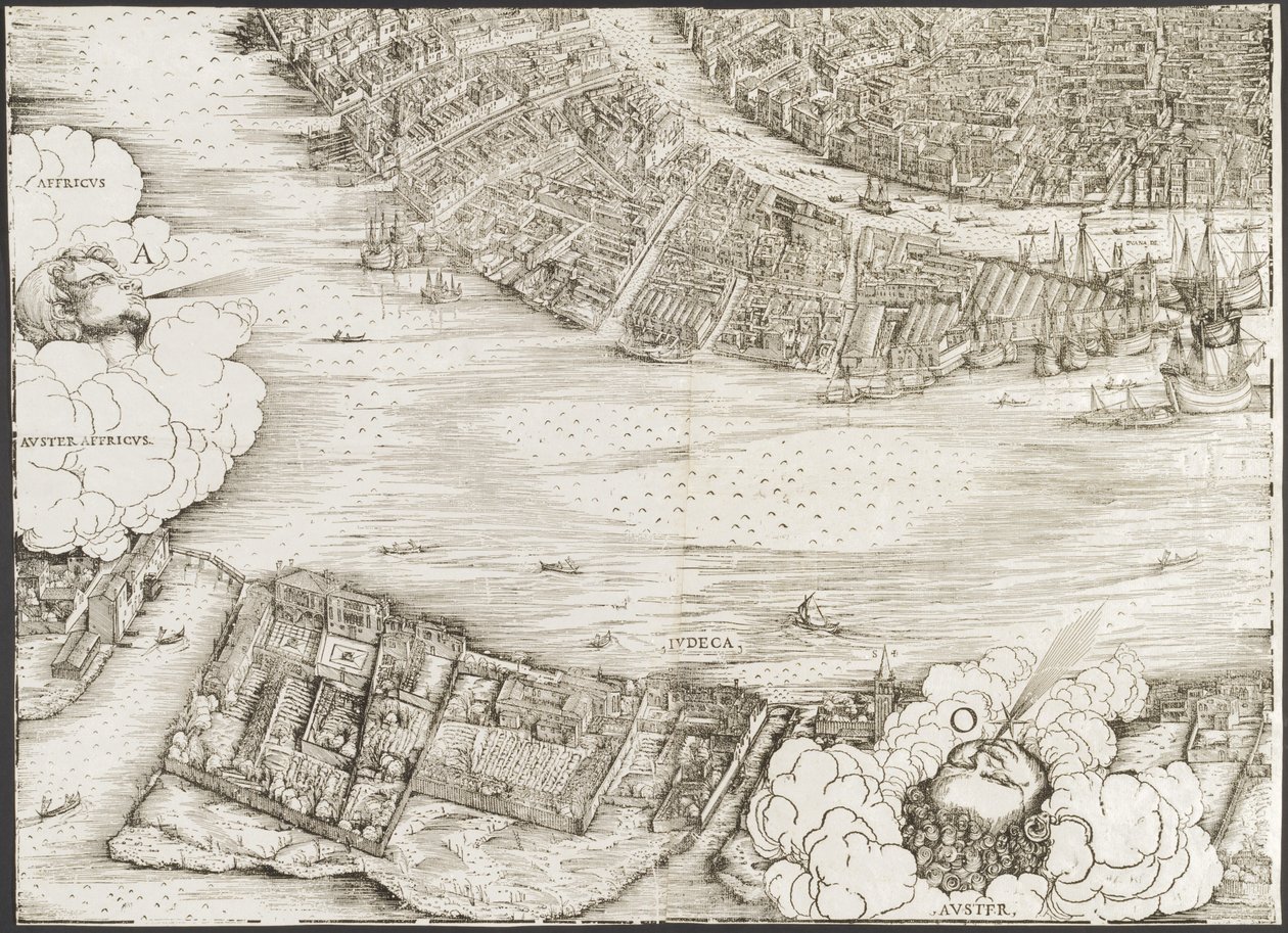Venedik görünümü [sol alt blok], 1500. by Jacopo de Barbari