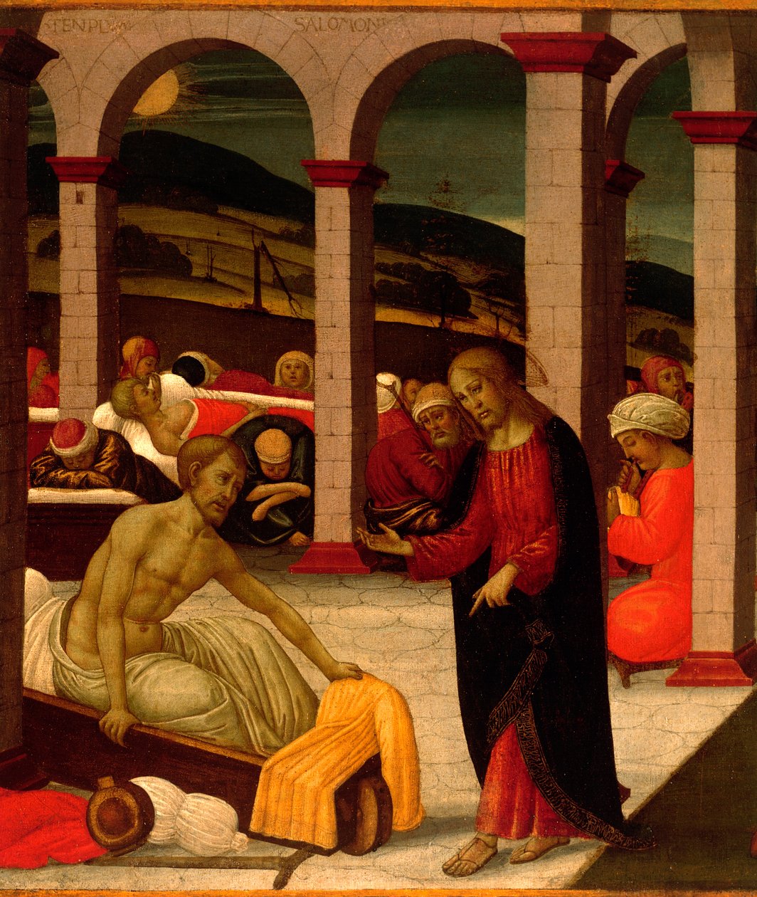 Bethesda Havuzu, Jacopo del Sellaio (1441-1493), detay by Jacopo del Sellaio