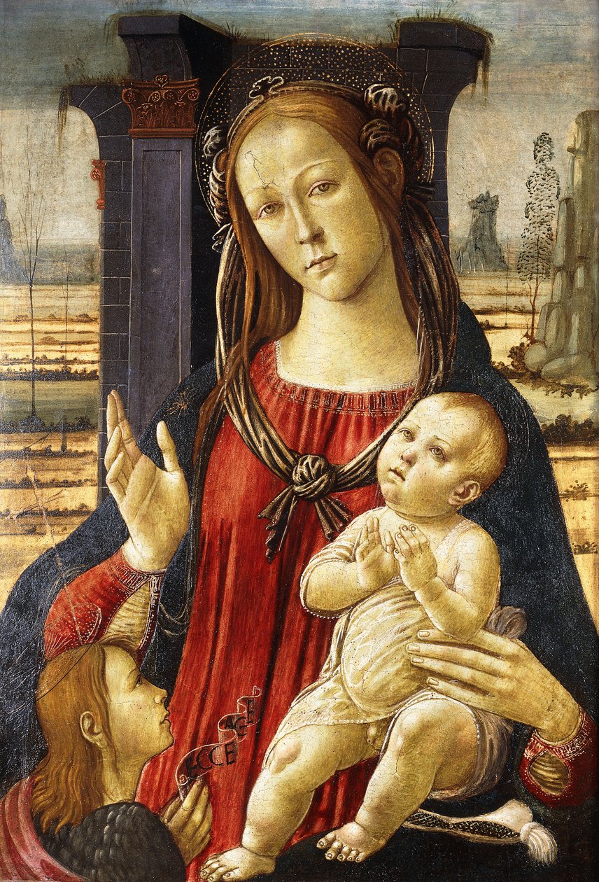 Bebek Aziz Vaftizci Yahya ile Madonna ve Çocuk, by Jacopo del Sellaio