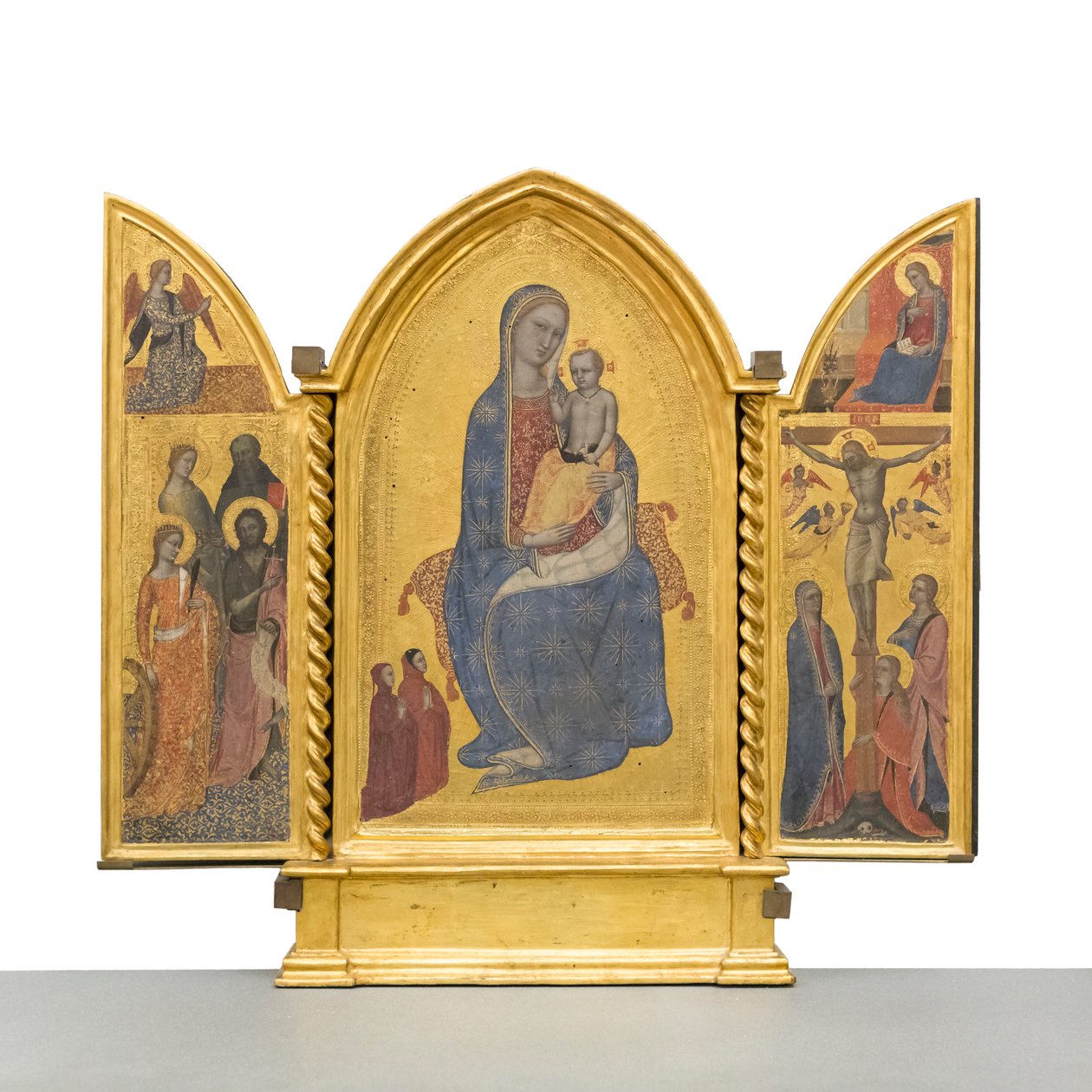 Madonna ve Çocuk; Müjde; Çarmıha Gerilme ve Azizler, c.1380 (panel) by Jacopo di Cione