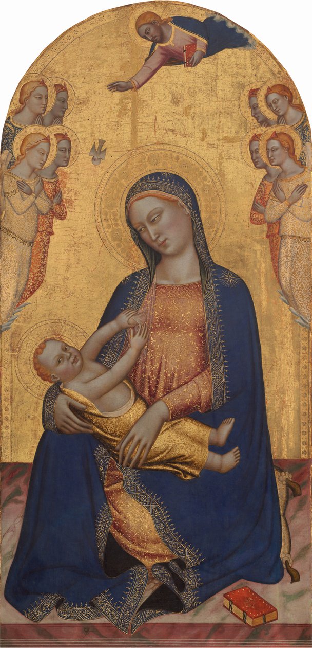 Madonna ve Çocuk, Tanrı Baba Kutsaması ve Melekler ile by Jacopo di Cione
