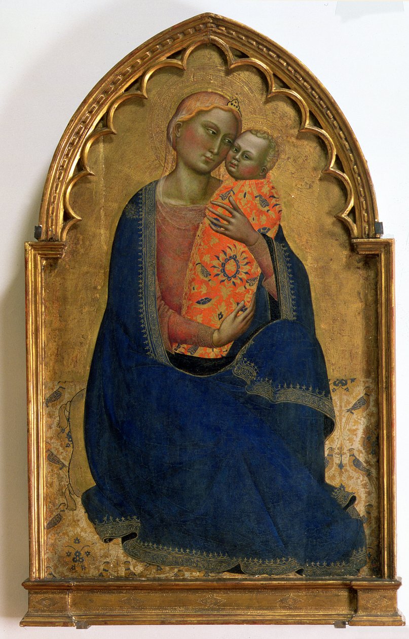 Alçakgönüllü Madonna (panelde öfke) by Jacopo di Cione