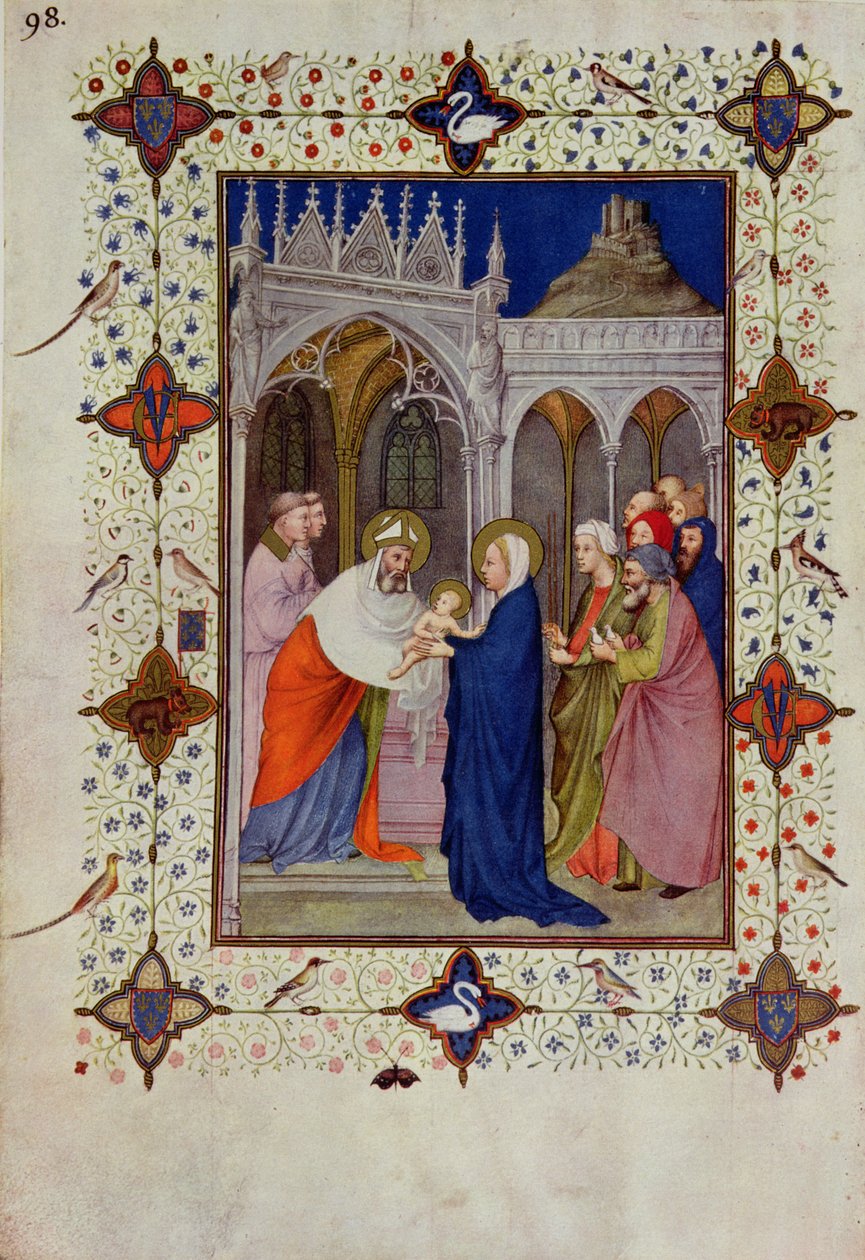 MS 11060-11061 Notre Dame Saatleri: Yok, Tapınaktaki Sunum, 