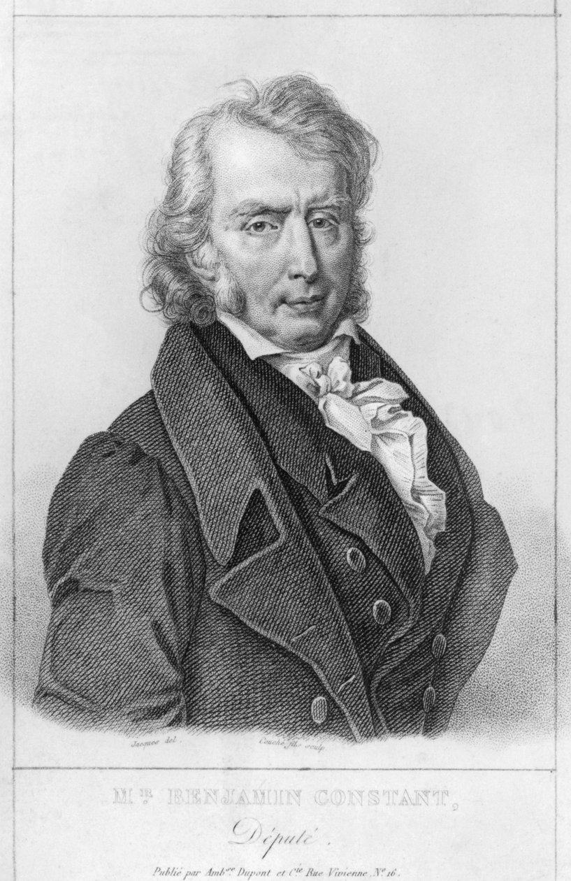 Louis Francois Couche (1782-1849) tarafından oyulmuş Milletvekili olarak Henri Benjamin Constant de Rebecque (1767-1830) by Jacques