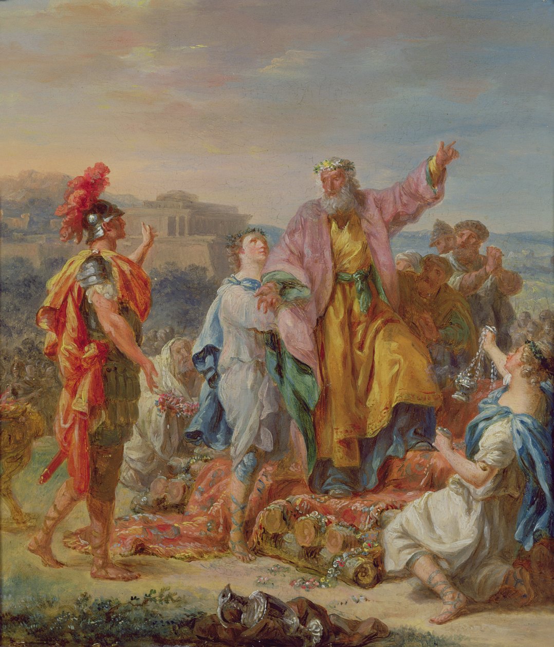 Klasik Figürlerle Peyzaj by Jacques Antoine Beaufort