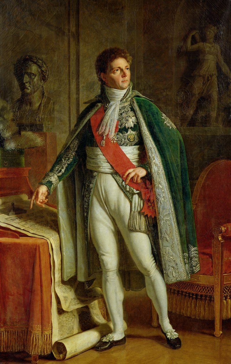Louis Alexandre Berthier (1753-1815) Fontainebleau Ormanı Haritasını Gösteriyor, 1808 by Jacques Augustin Catherine Pajou