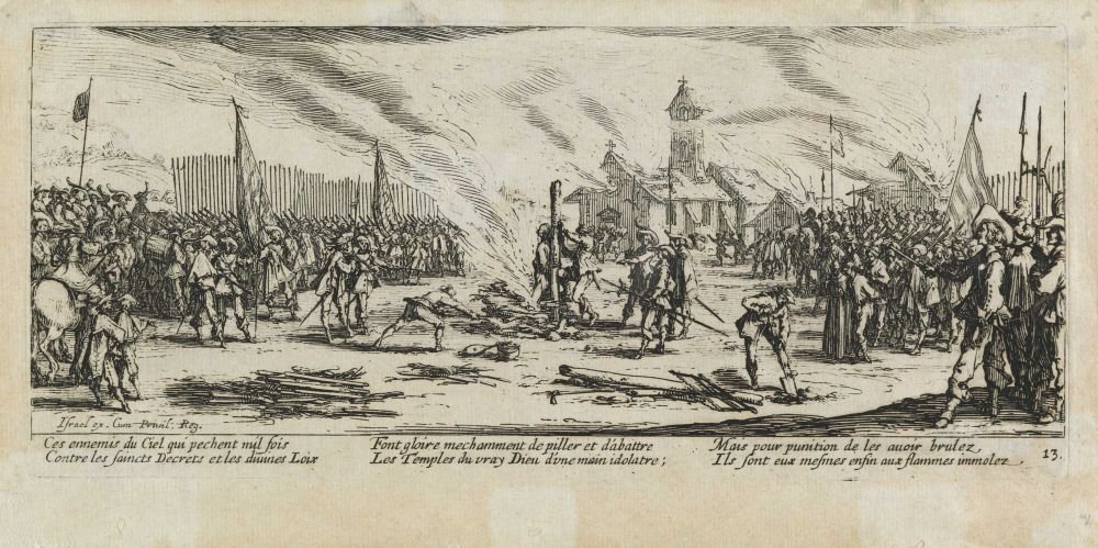 Şenlik ateşi Les miseres et les mal-heures de la guerre, pl. 13 by Jacques Callot