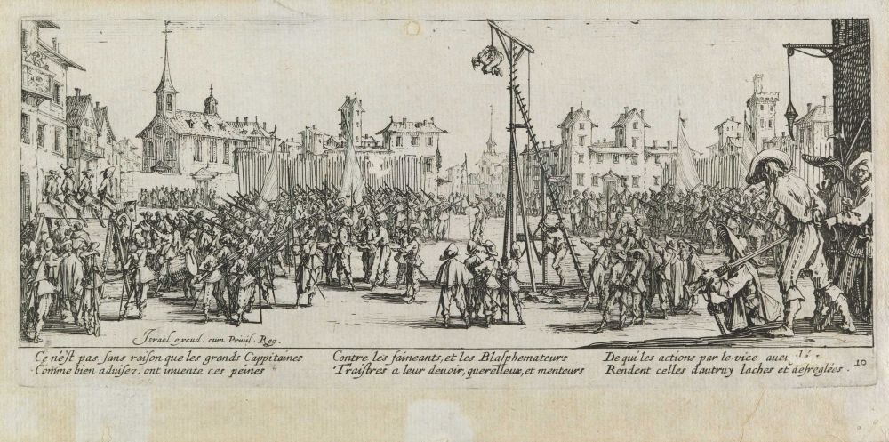 Kasnağın işkencesi Les miseres et les mal-heures de la guerre, pl. 10 by Jacques Callot