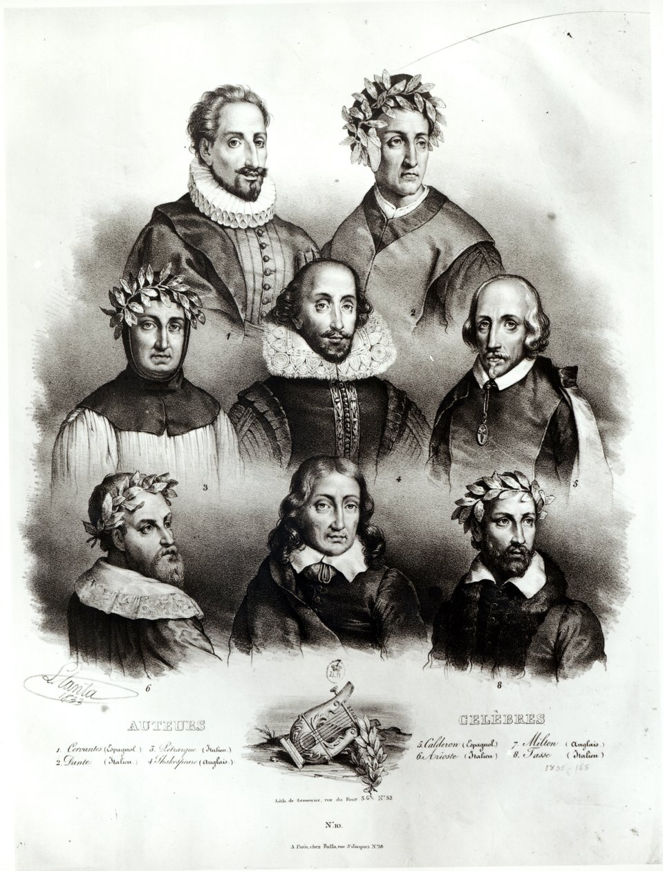 Ünlü Yazarlar, 1833 by Jacques Francois Gauderique Llanta