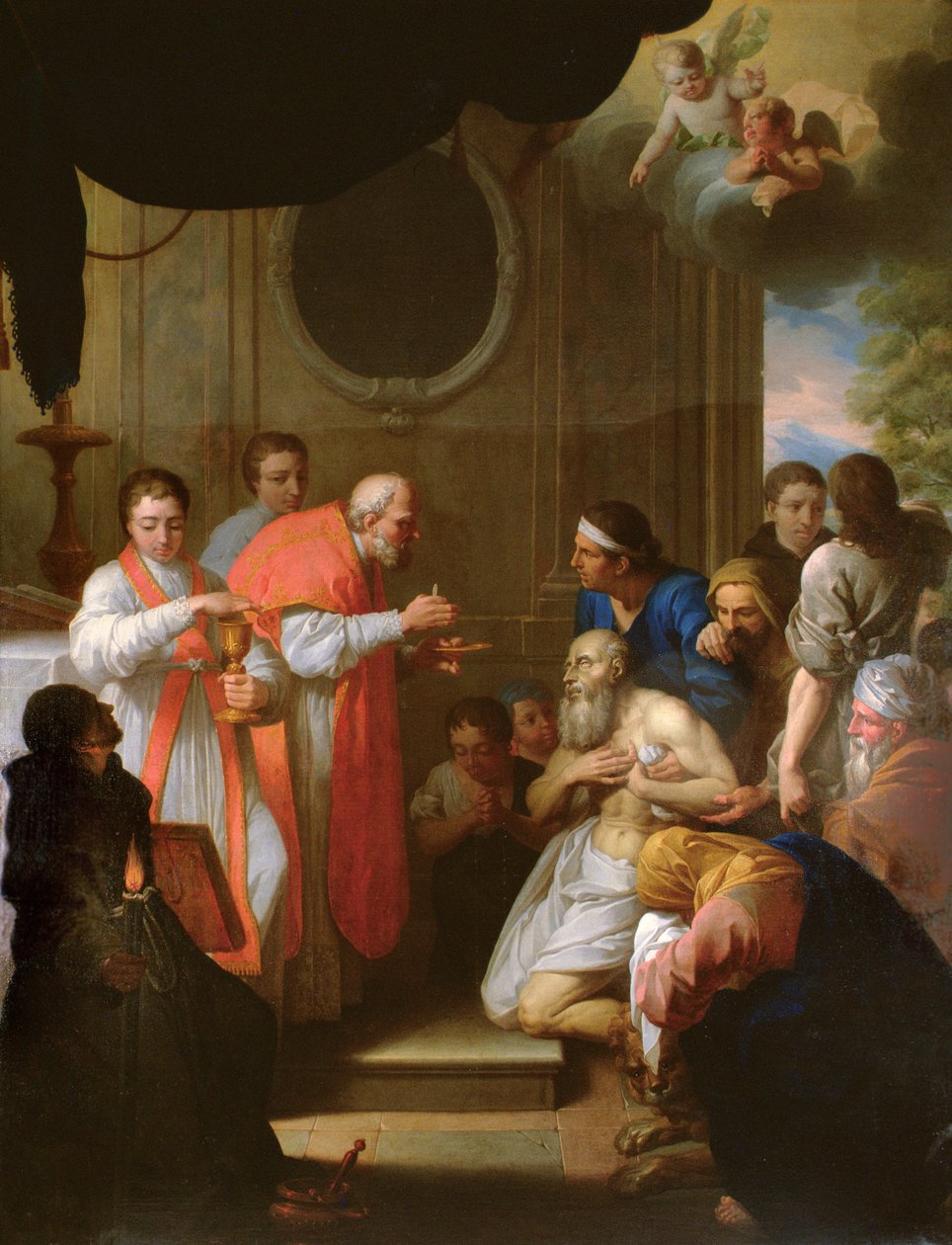 St Roch veba hastalarını iyileştiriyor by Jacques Gamelin