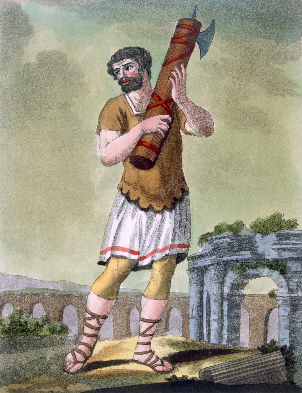 Bir lictor, fasces taşıyıcısı, Labrousse tarafından oyulmuş 