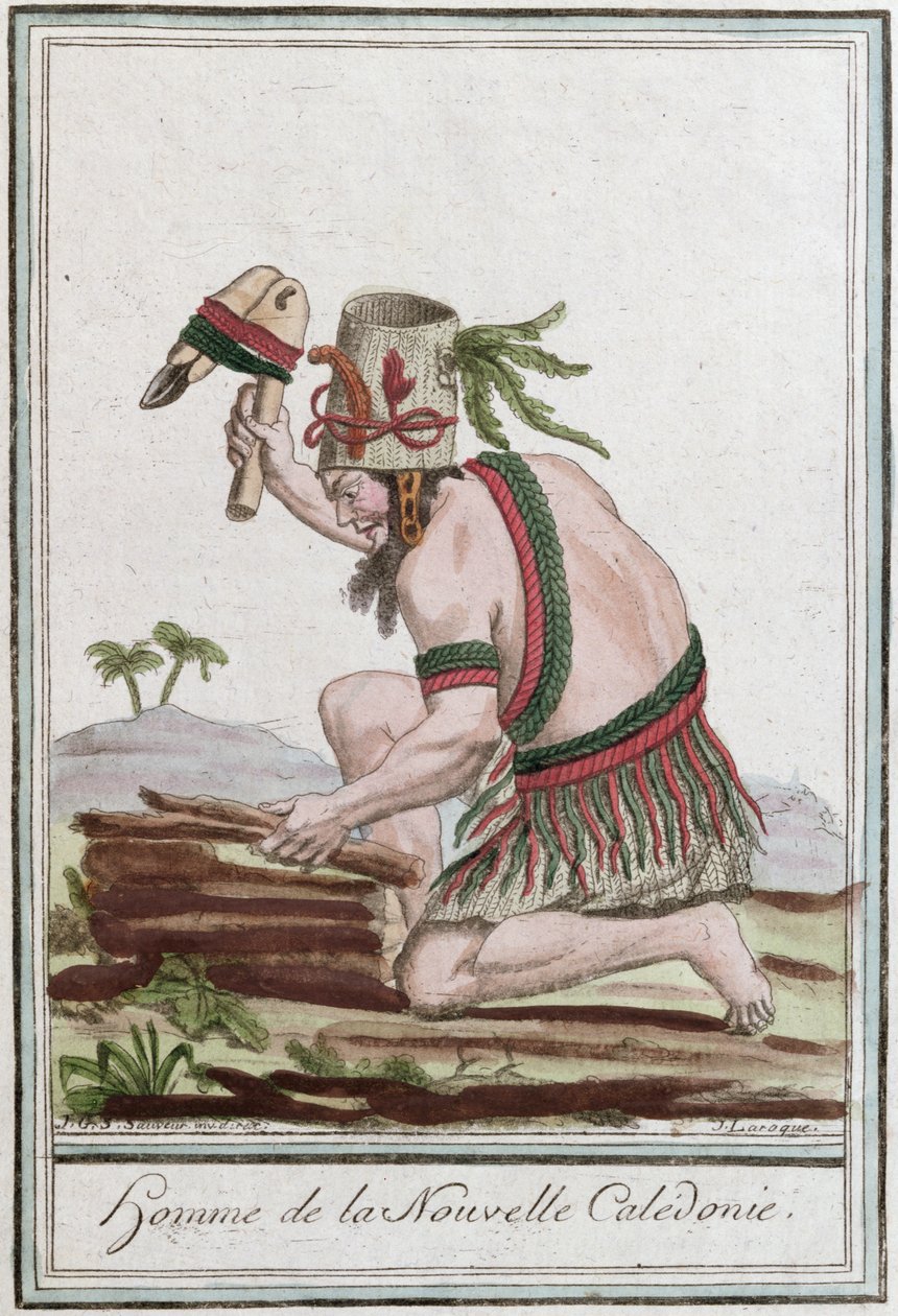 J. Laroque tarafından kazınmış Yeni Kaledonya Yerlisi, 1796 by Jacques Grasset de Saint Sauveur