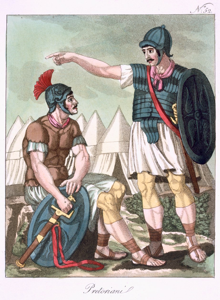 Praetorian Muhafız, Labrousse tarafından oyulmuş 'L'Antique Roma'dan illüstrasyon, 1796 yayınlandı by Jacques Grasset de Saint Sauveur