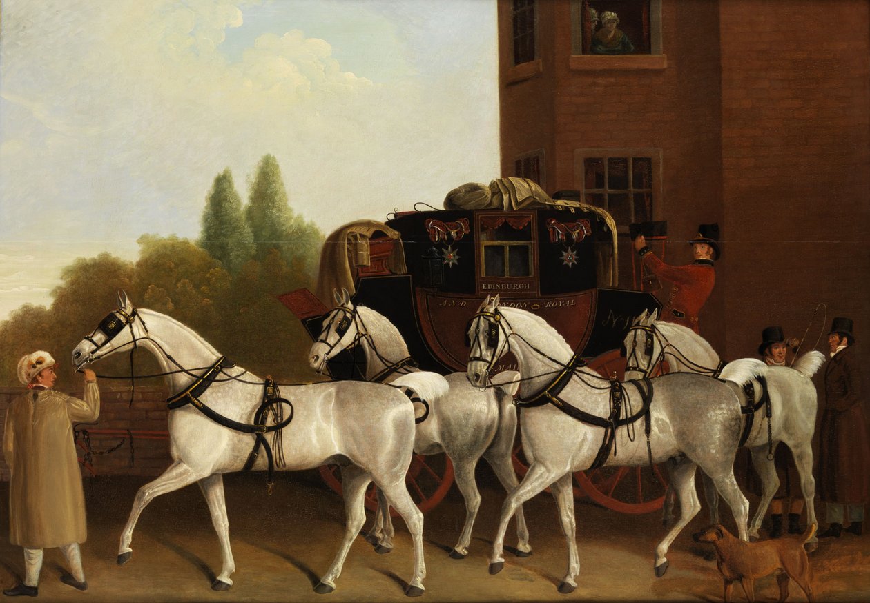 Edinburgh ve Londra Kraliyet Postası by Jacques Laurent Agasse