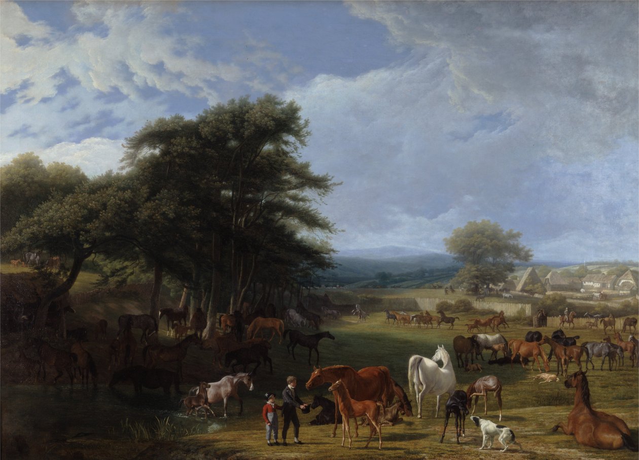 Lord Riverss Stud Çiftliği, Stratfield Saye by Jacques Laurent Agasse
