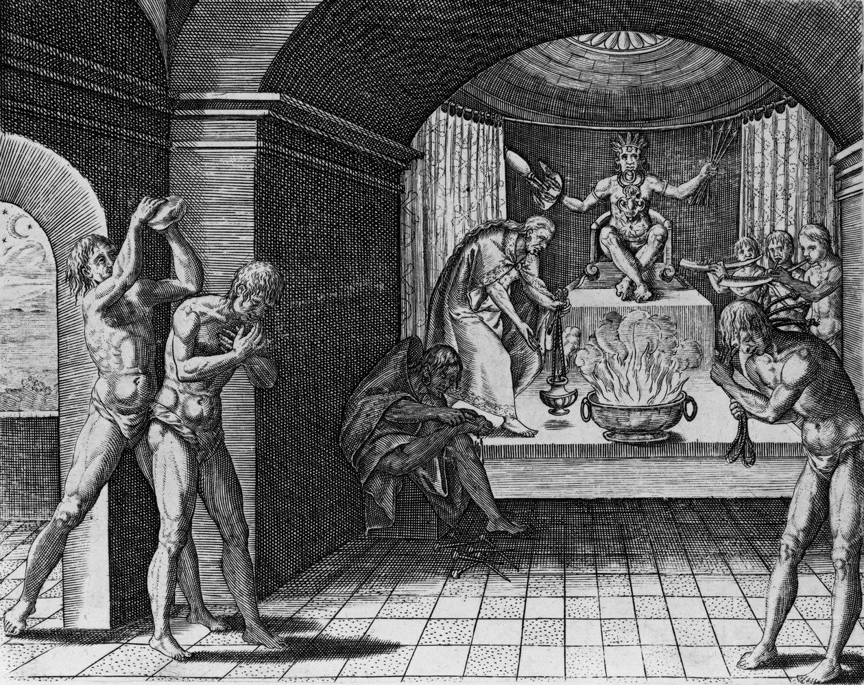 Theodor de Bry (1528-98) tarafından yazılmış ve kazınmış, 