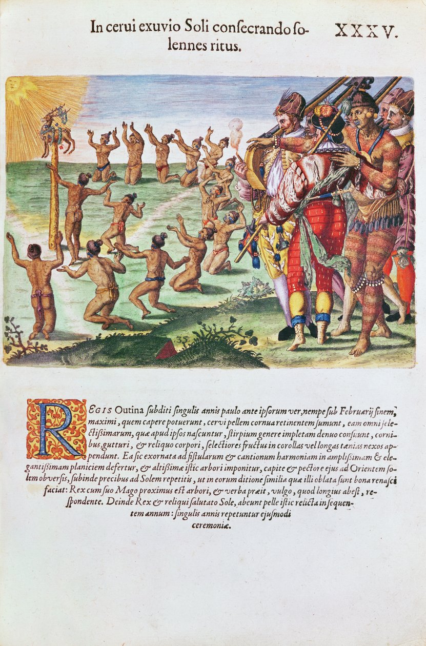 Theodore de Bry (1528-98) 1563 tarafından oyulmuş 