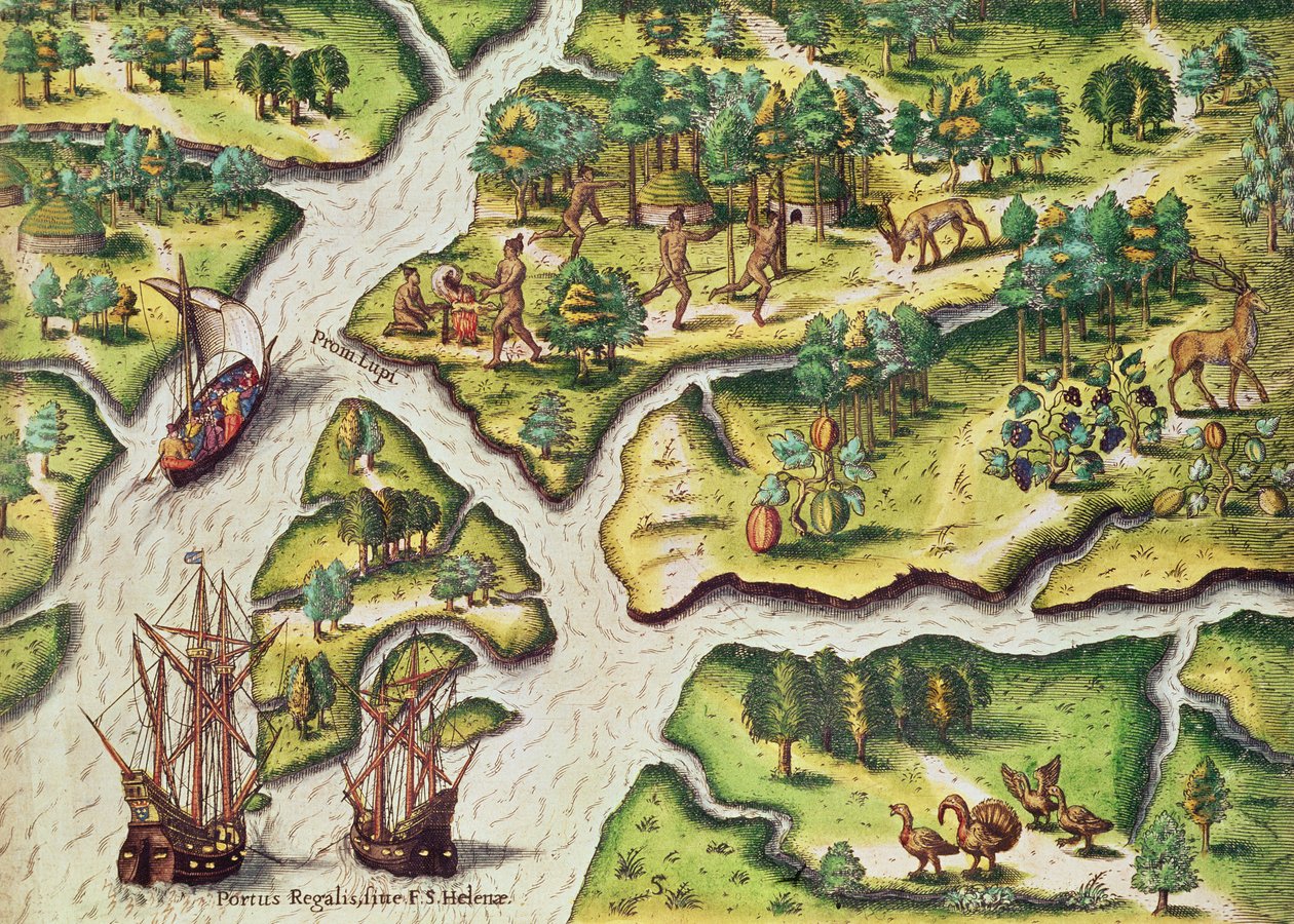 Fransızlar, Theodore de Bry (1528-98) tarafından oyulmuş 