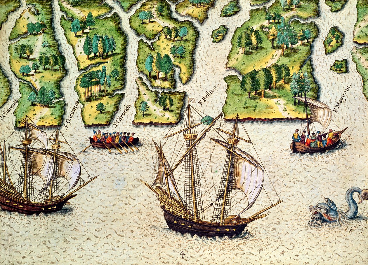 Fransızlar, Theodore de Bry (1528-98) tarafından oyulmuş 
