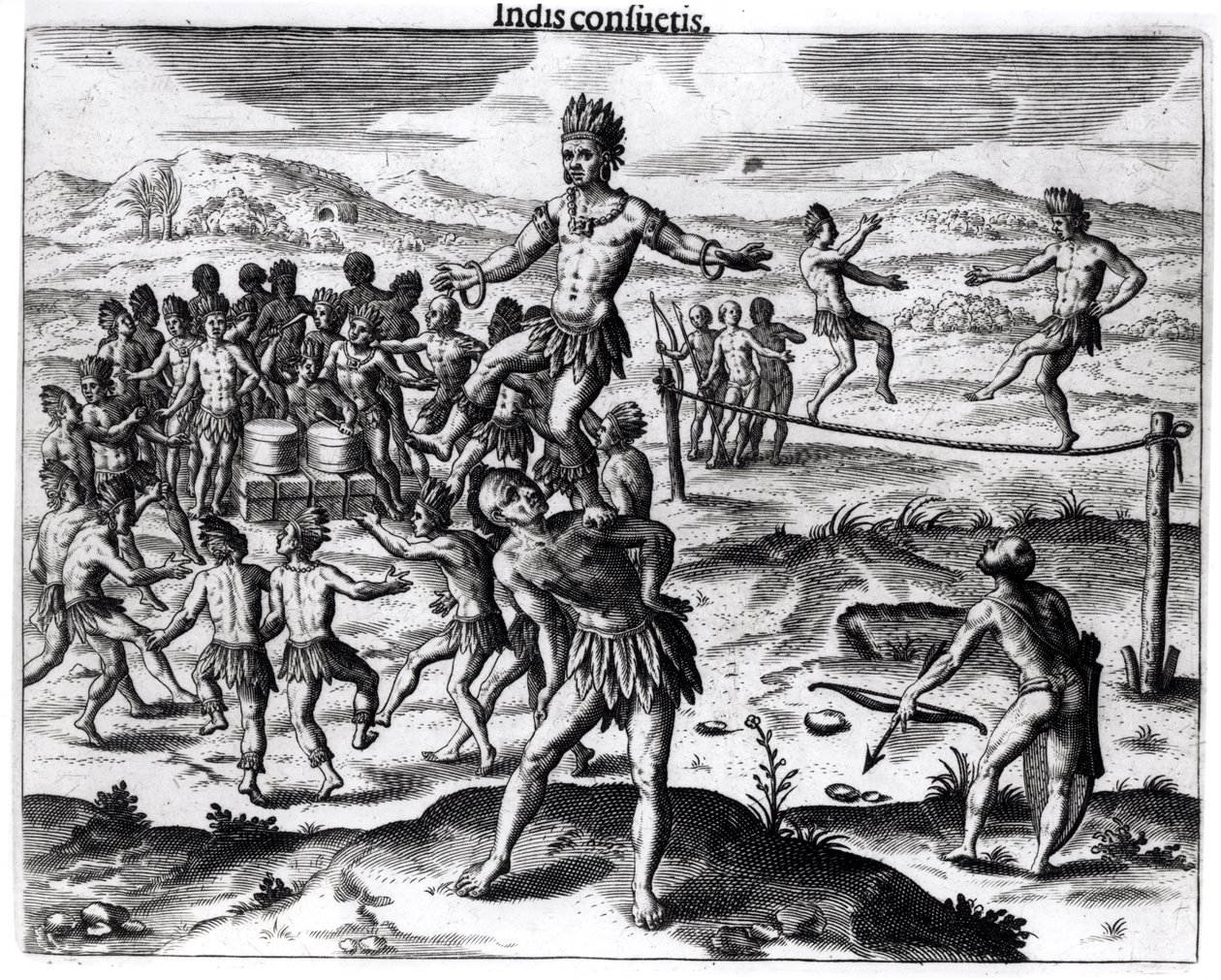 Theodore de Bry (1528-98) tarafından oyulmuş 
