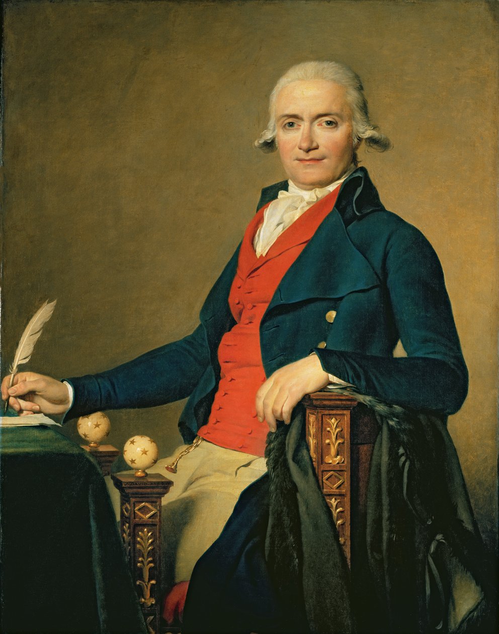 Gaspard Meyer (1749-98) veya Kırmızı Yelekli Adam, 1795 by Jacques Louis David