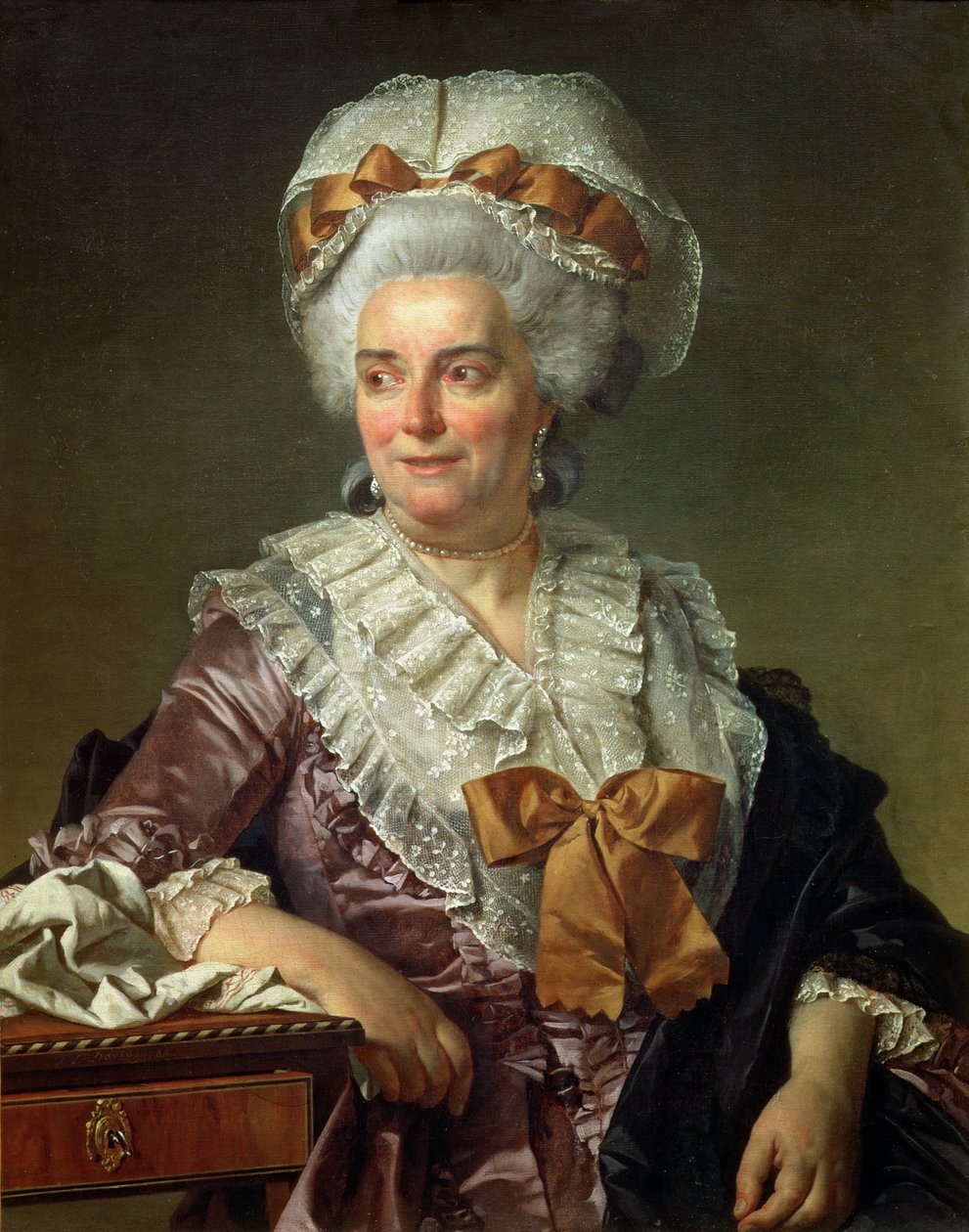 Madam Charles-Pierre Pecoul'un portresi, nee Potain, sanatçının kayınvalidesi, 1784 (kocasının portresi için 82877'ye bakınız) by Jacques Louis David