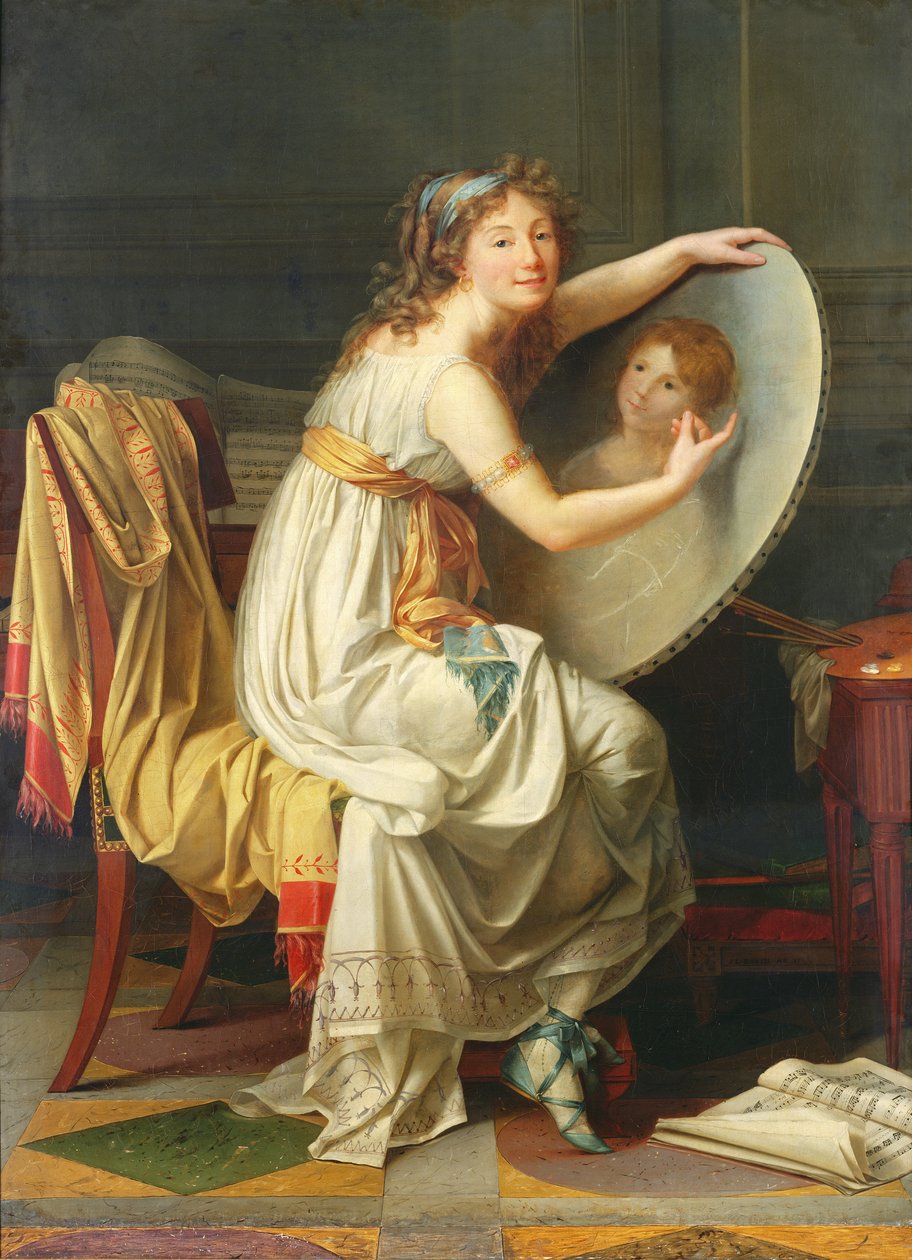 Portrait of Rose Adelaide Ducreux (1761-1802)  by Jacques Louis David