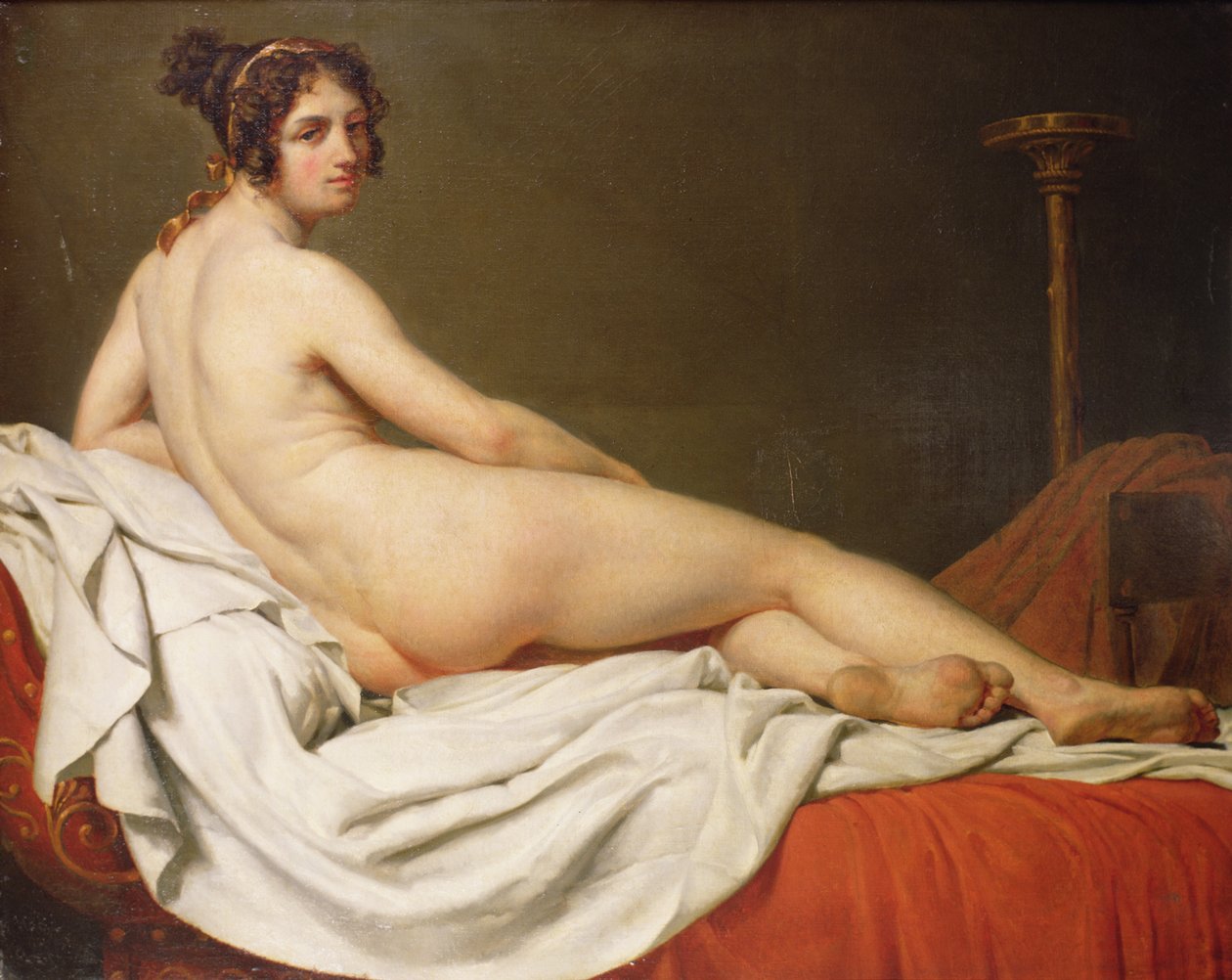 uzanmış çıplak by Jacques Louis David