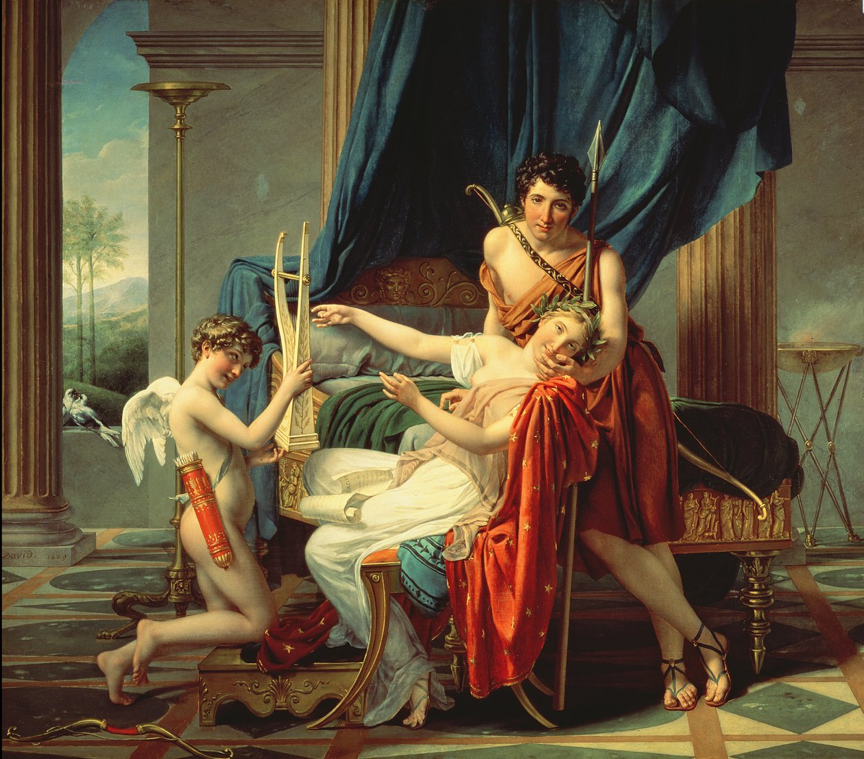 Sappho ve Phaon, 1809 by Jacques Louis David
