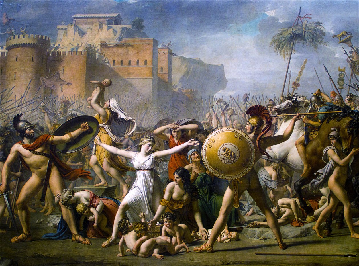 Sabine Kadınlarının Müdahalesi by Jacques Louis David