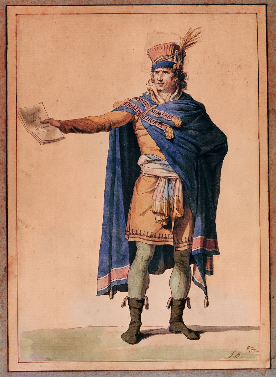 Ofisteki Halkın Temsilcisi, 1794 (kağıt üzerine suluboya) by Jacques Louis David