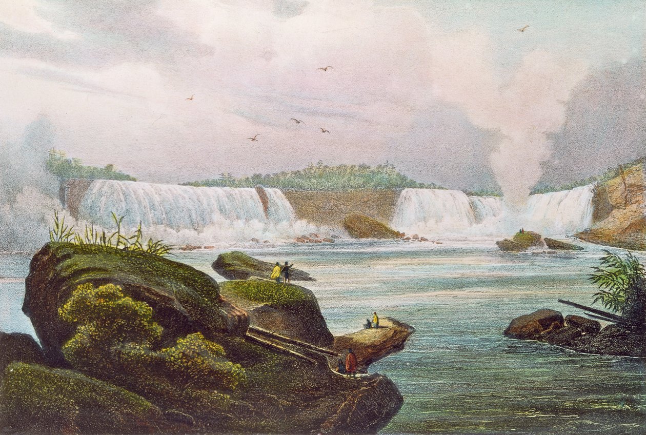 Niagara Şelalelerinin Kanada Yakasından Genel Görünümü by Jacques Milbert