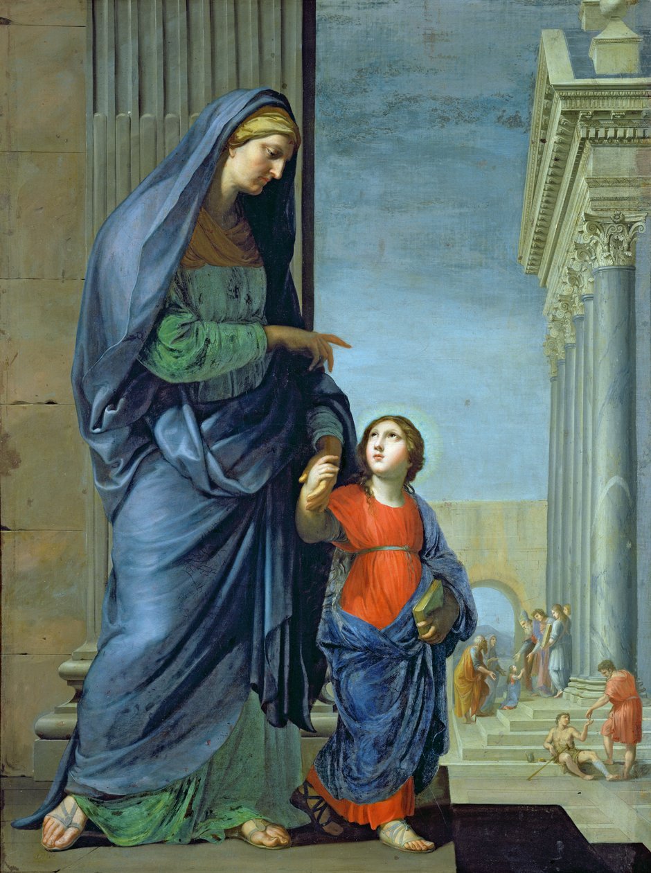 St. Anne Leading the Virgin to the Temple, c.1635-45  by Jacques Stella