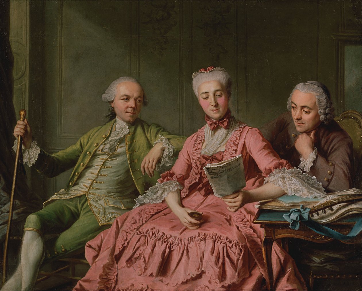 Duc de Choiseul ve İki Arkadaşının Tahmini Portresi by Jacques Wilbaut